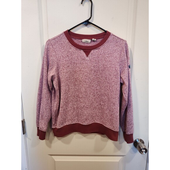 Women's L.L. Bean Crewneck Ultrasoft Sweatshirt Dark Red XS - Picture 1 of 6